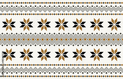 Ethnic tribal colorful background. Seamless tribal pattern, folk embroidery, tradition geometric ornament. Traditional design for fabric, textile, print, rug, paper
