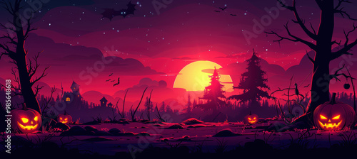 Spooky Pumpkin Halloween Background