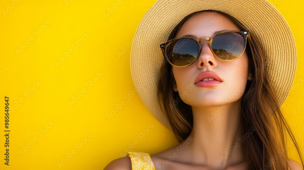 Fashion Photography Featuring Woman and Yellow Backdrop Fashion Photography Featuring Woman and Yellow Backdrop