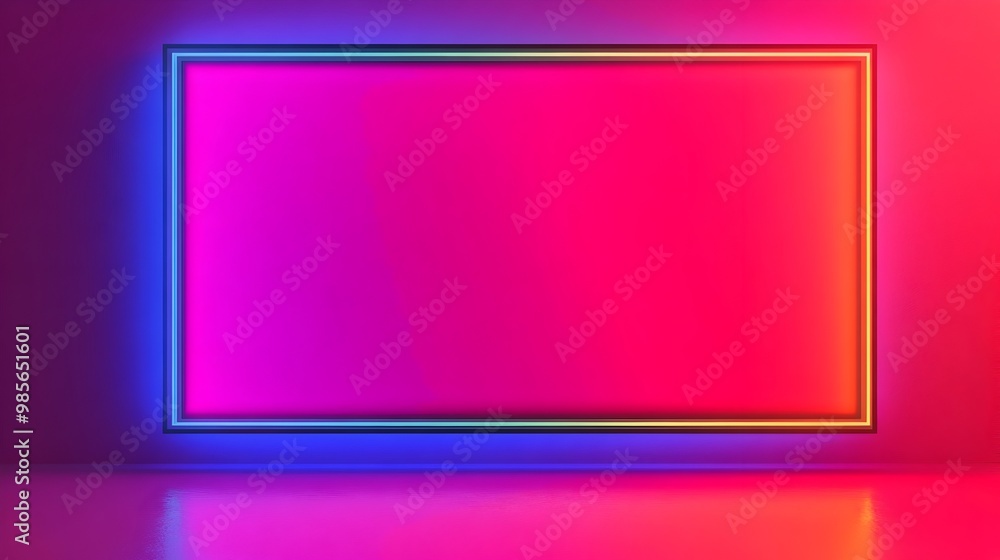 Vibrant Gradient Neon Frame Background for Captivating Marketing Content Vibrant Gradient Neon Frame Background for Captivating Marketing Content