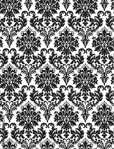 Seamless damask pattern on  wallpaper