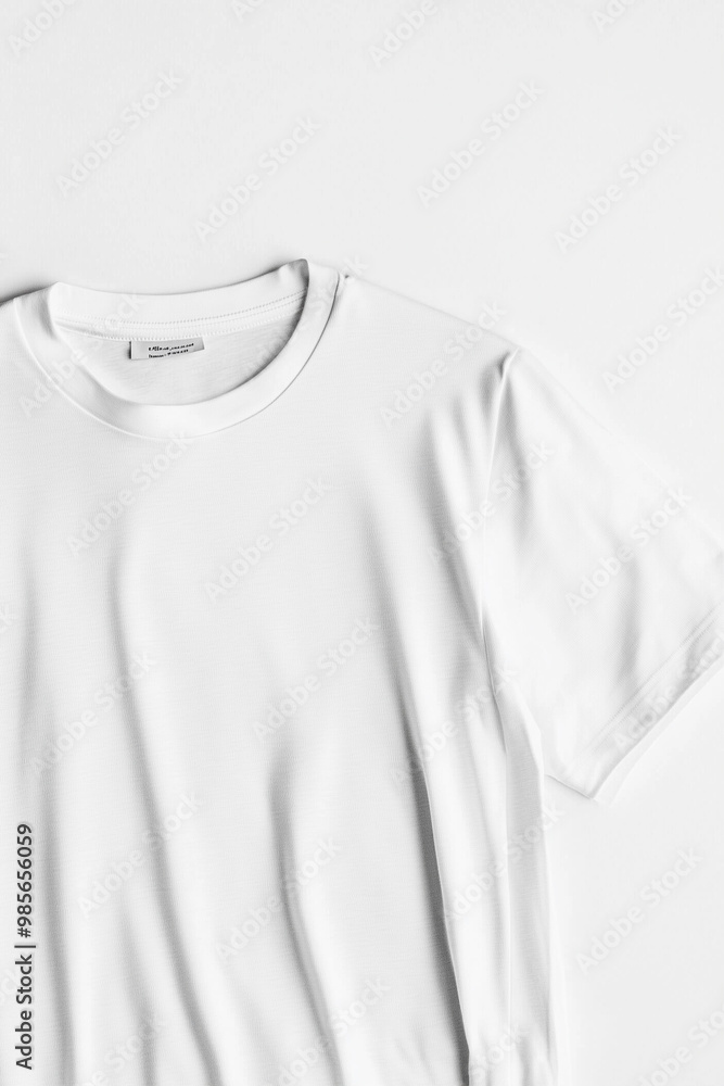 This clean, white t-shirt is the perfect blank canvas for your custom designs. Showcase your brand logo, This clean, white t-shirt is the perfect blank canvas for your custom designs. Showcase your brand logo,