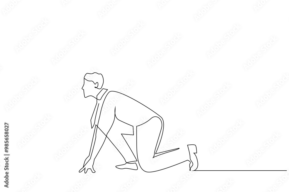 businessman road future career target path business life one line art design vector businessman road future career target path business life one line art design vector