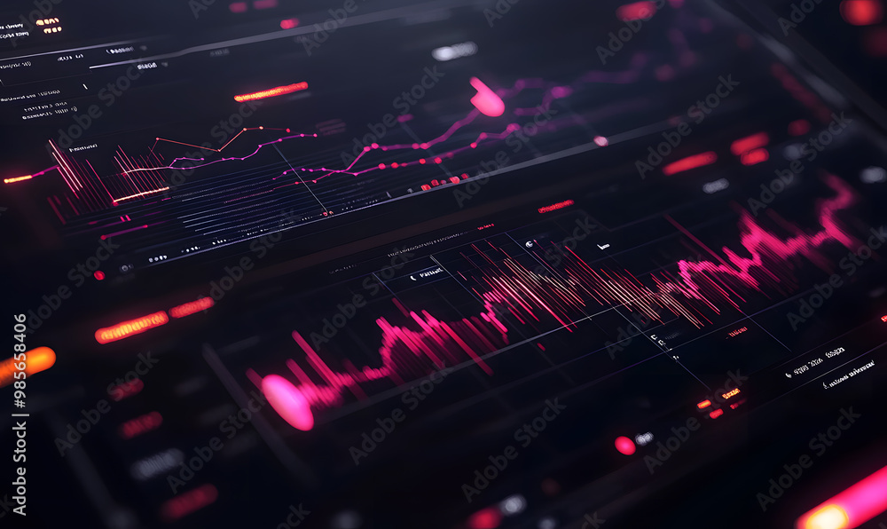 Futuristic Stock Market Chart with Glowing Data or Dynamic Financial Timeline for graphic background Futuristic Stock Market Chart with Glowing Data or Dynamic Financial Timeline for graphic background