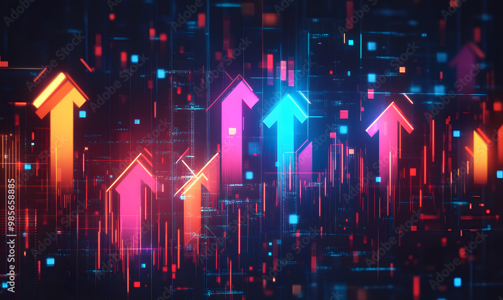 Futuristic Stock Market Chart with Glowing Data or Dynamic Financial Timeline for graphic background Futuristic Stock Market Chart with Glowing Data or Dynamic Financial Timeline for graphic background