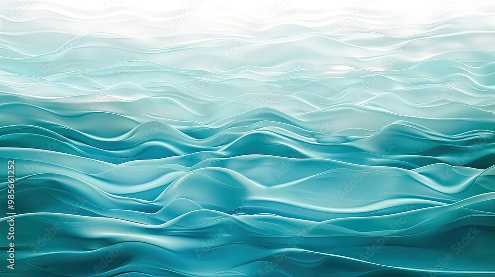 Smooth turquoise water patterns with wave-like textures on a gradient capturing summer calm Smooth turquoise water patterns with wave-like textures on a gradient capturing summer calm