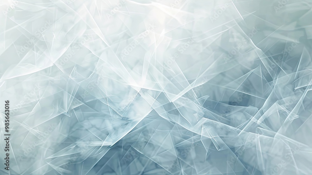 Frosted geometric patterns and light reflections on a grey-blue winter wallpaper Frosted geometric patterns and light reflections on a grey-blue winter wallpaper