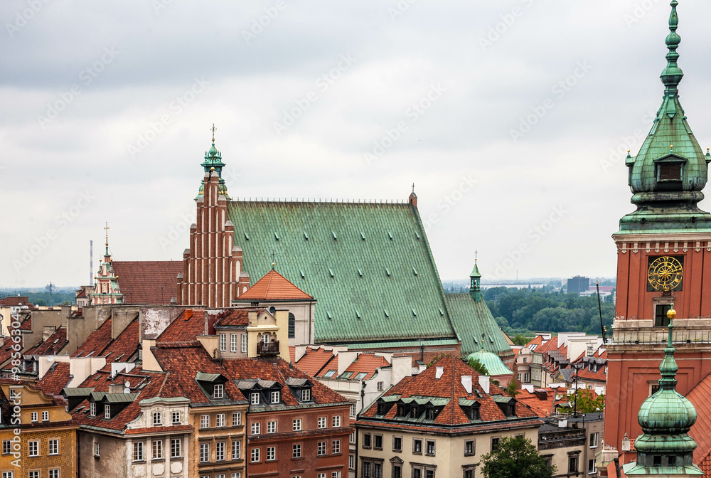 Stare Miasto w Warszawie widziane z lotu ptaka Stare Miasto w Warszawie widziane z lotu ptaka