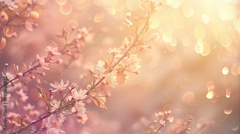 Spring wallpaper with pale pink to warm gold gradient and delicate lace patterns Spring wallpaper with pale pink to warm gold gradient and delicate lace patterns