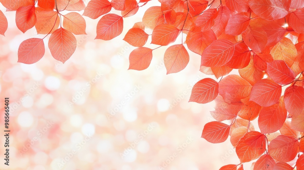 A beautiful display of vibrant red leaves against a soft, dreamy background, capturing the essence of autumn. A beautiful display of vibrant red leaves against a soft, dreamy background, capturing the essence of autumn.