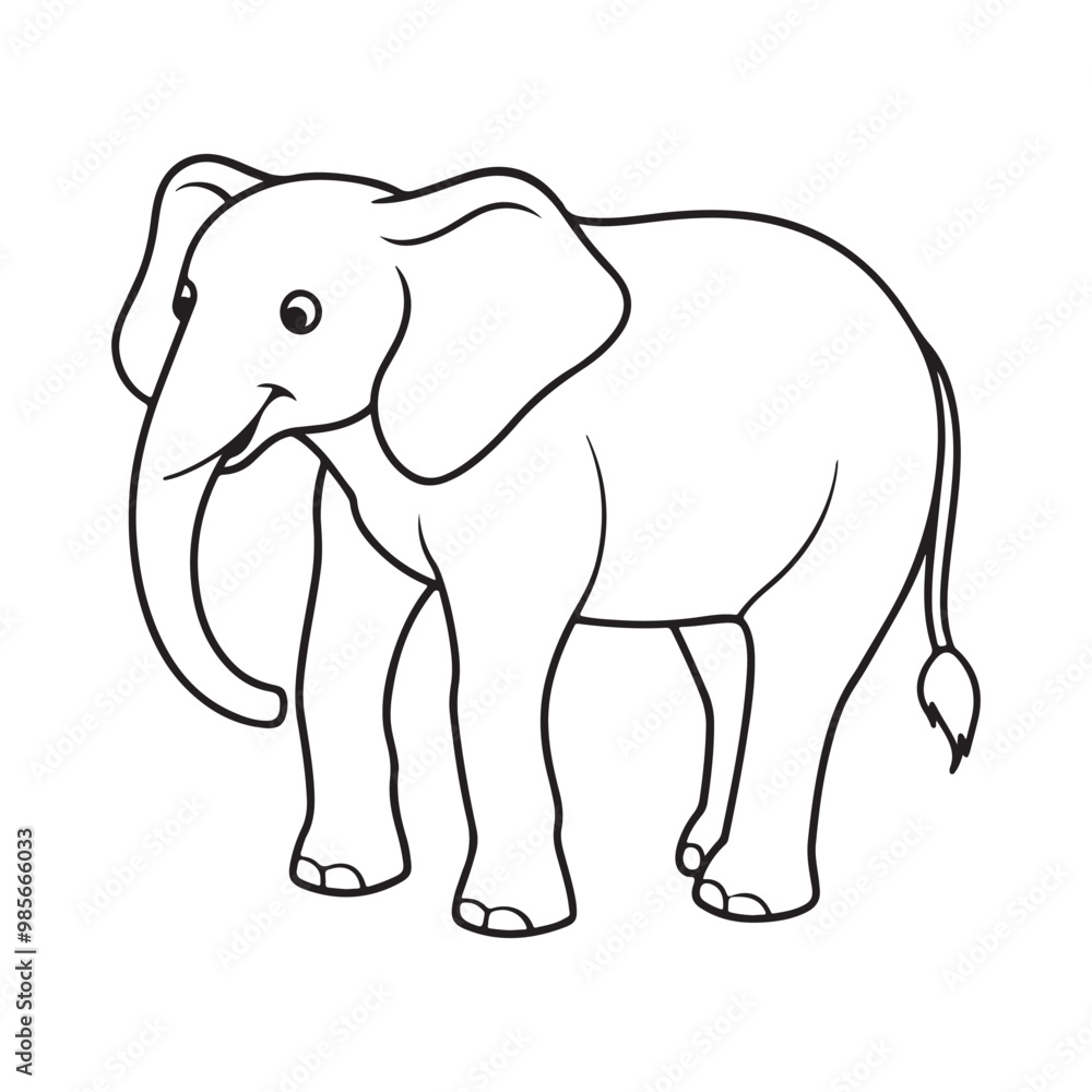 Creative Elephant Vector Line Art for Web Graphics. Creative Elephant Vector Line Art for Web Graphics.
