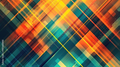 Dynamic crisscrossing lines in vivid colors form a bold summer backdrop wallpaper photo