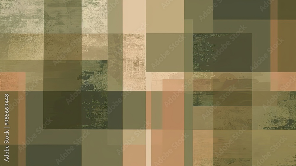 Minimalist autumn wallpaper with squares in muted earth tones over a soft gradient Minimalist autumn wallpaper with squares in muted earth tones over a soft gradient