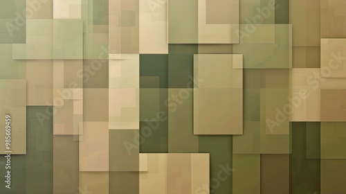 Wallpaper Mural Earth-toned squares arranged over a gradient backdrop for a calm autumn wallpaper Torontodigital.ca