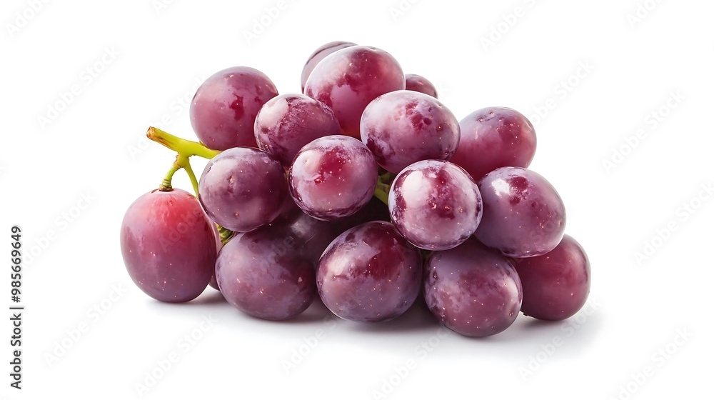 Fresh Red Grapes Bunch Isolated on White Background Fresh Red Grapes Bunch Isolated on White Background