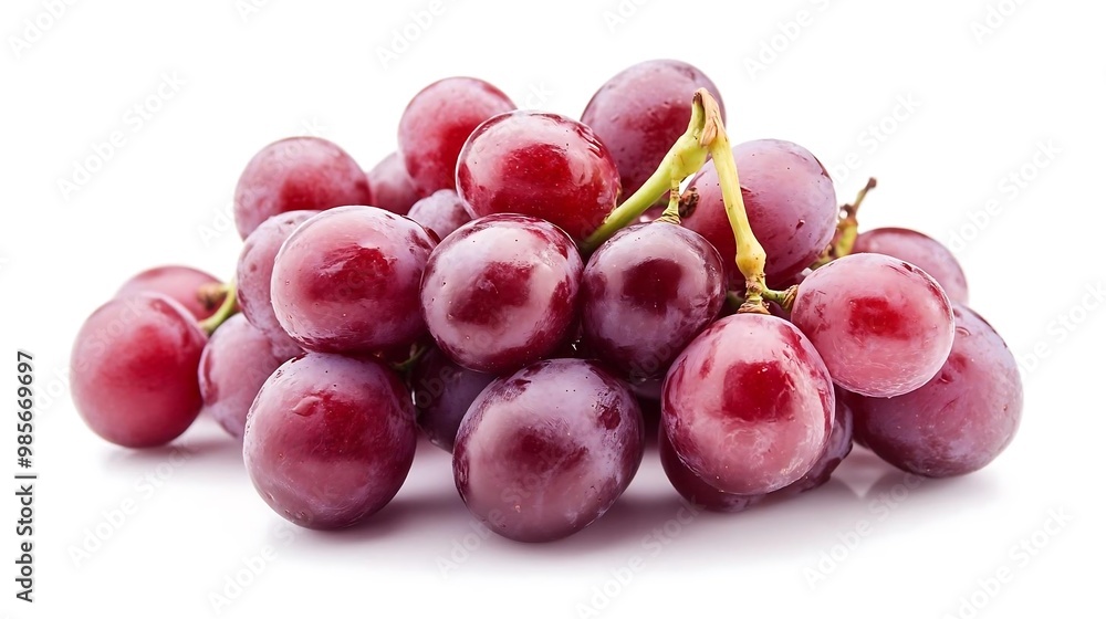 Fresh Red Grapes Isolated on White Background Fresh Red Grapes Isolated on White Background