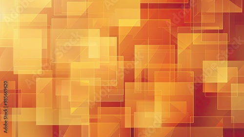 Autumn wallpaper with overlapping rectangles in amber tones and soft gradient light