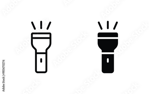 Flashlight icon, flashlight sign vector