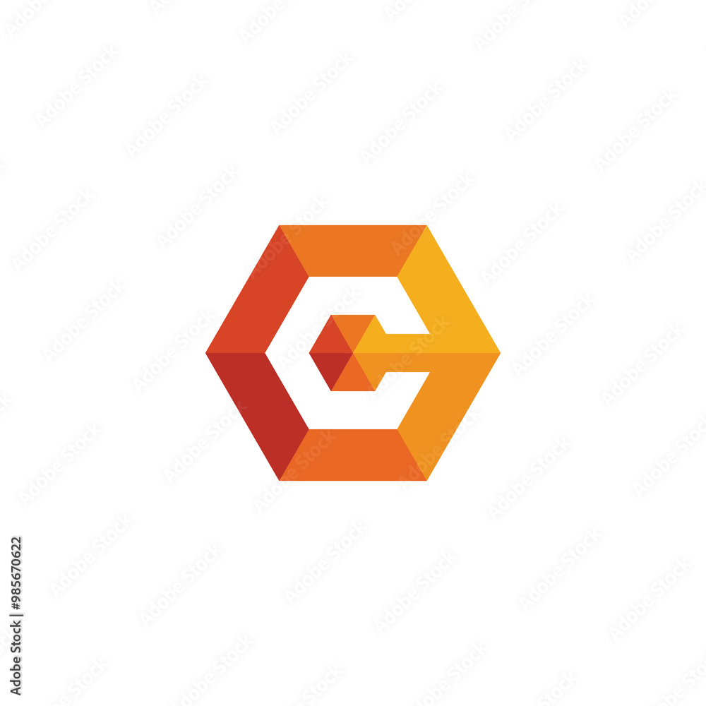 Letter C Hexagon Geometric Logo design vector template Letter C Hexagon Geometric Logo design vector template