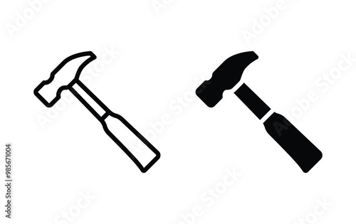 Hammer icon, hammer sign vector 