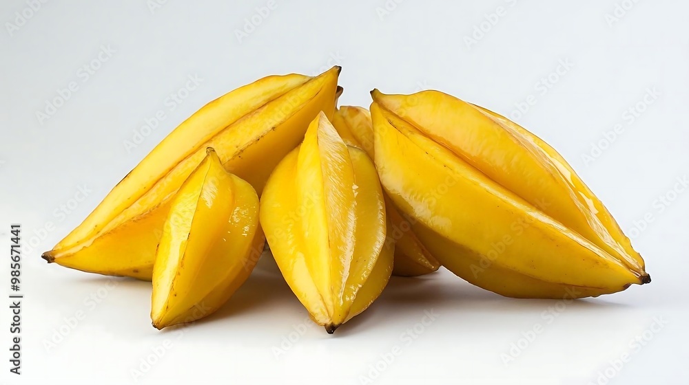 Fresh Starfruit Isolated on White Background Fresh Starfruit Isolated on White Background