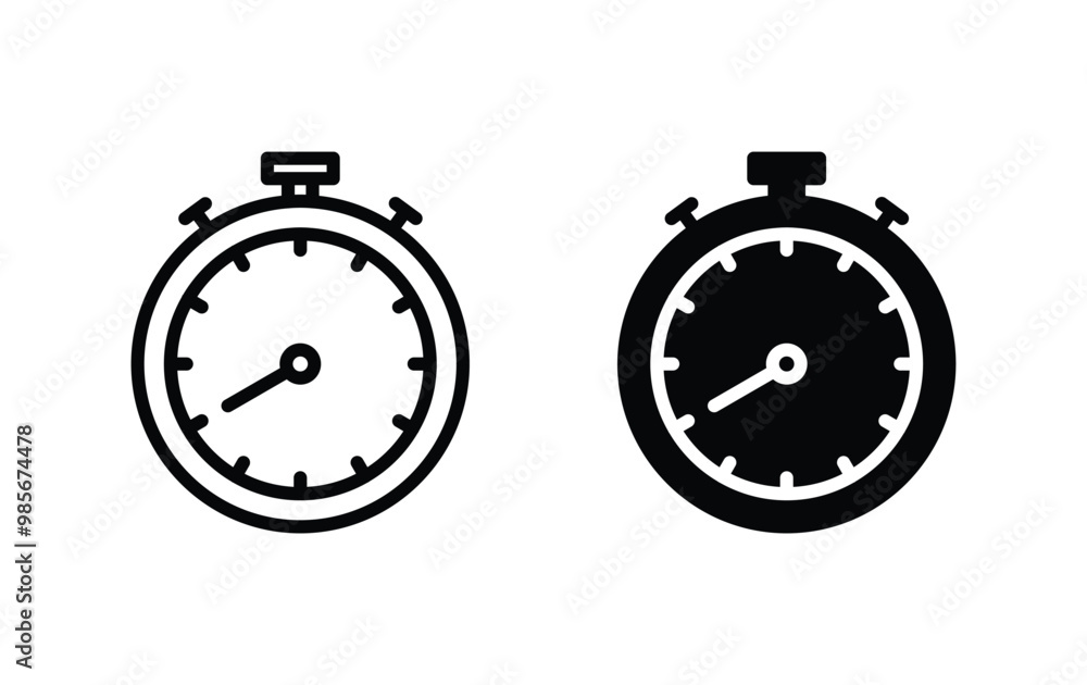 Time icon, stopwatch vector Time icon, stopwatch vector