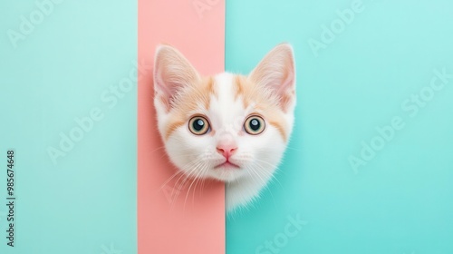 Pet care flat design top view animals water color Splitcomplementary color scheme photo