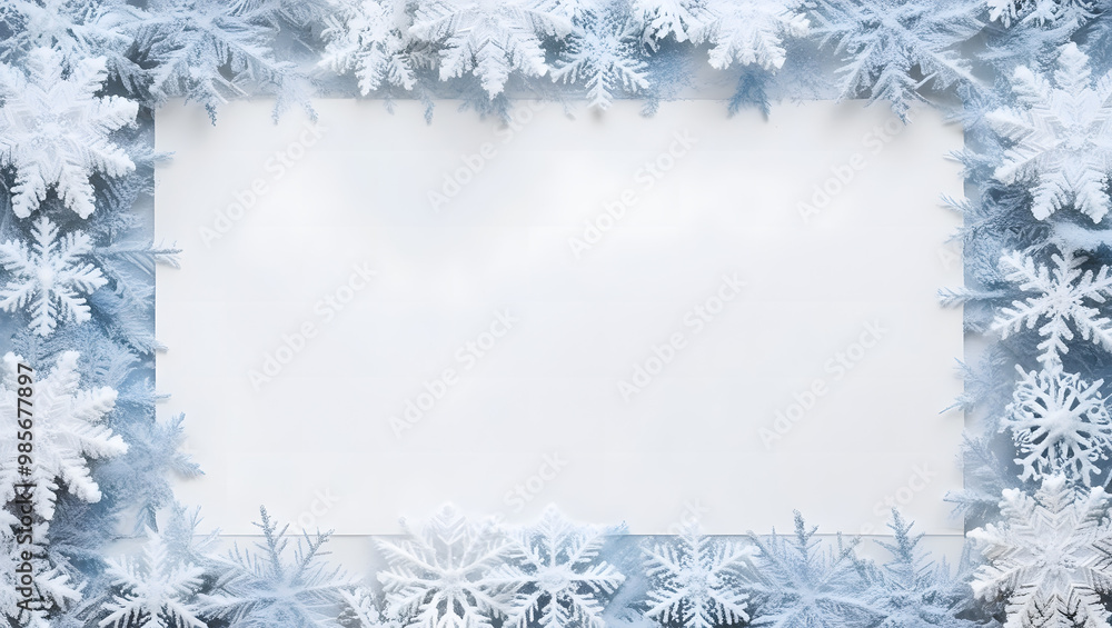 frame with snowflakes frame with snowflakes