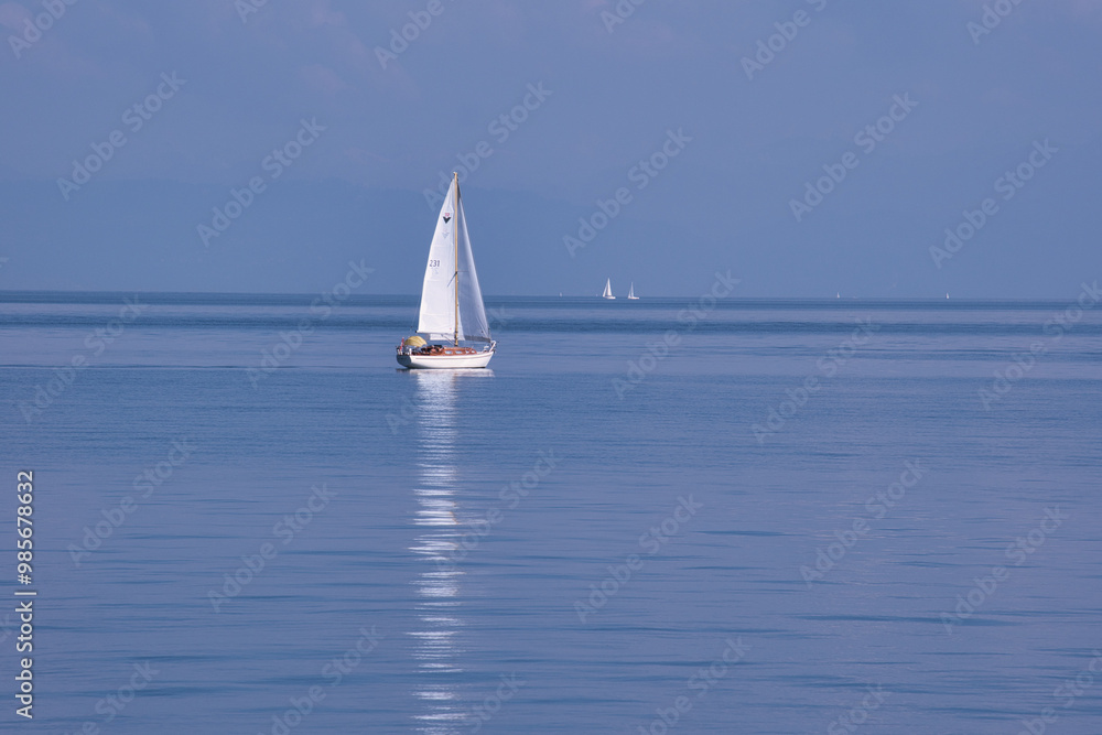 Obraz premium Bodensee, Segelboot auf dem See