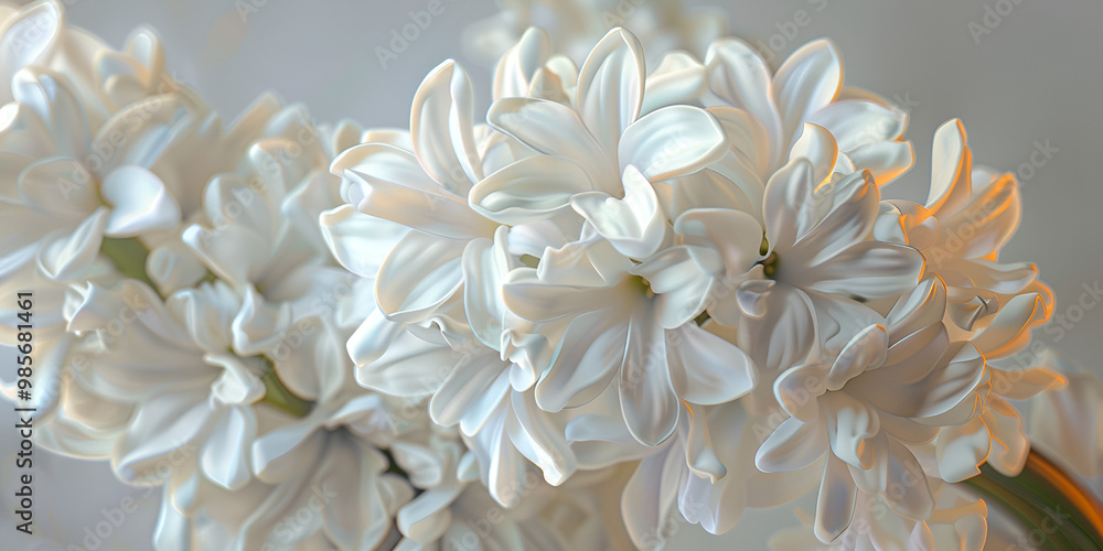 Luminous Hyacinth Cluster in Soft Pastel Tones Luminous Hyacinth Cluster in Soft Pastel Tones
