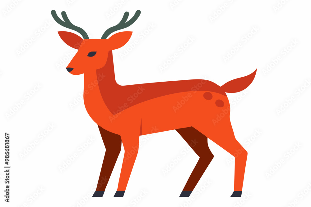 Deer animal icons set cartoon vector. Cute spotted forest deer. Wild nature Deer animal icons set cartoon vector. Cute spotted forest deer. Wild nature