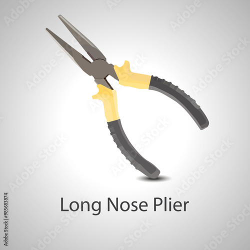 Long Nose Plier tool fix vector