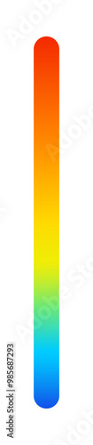 赤から青への縦長グラデーション - 温度計やサーモグラフなどの変化を表すバーのインフォグラフィック
