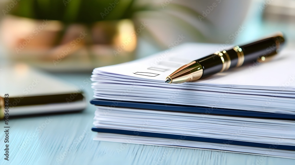 Organized Paperwork with To-Do List and Pen for Productive Business Strategies Organized Paperwork with To-Do List and Pen for Productive Business Strategies