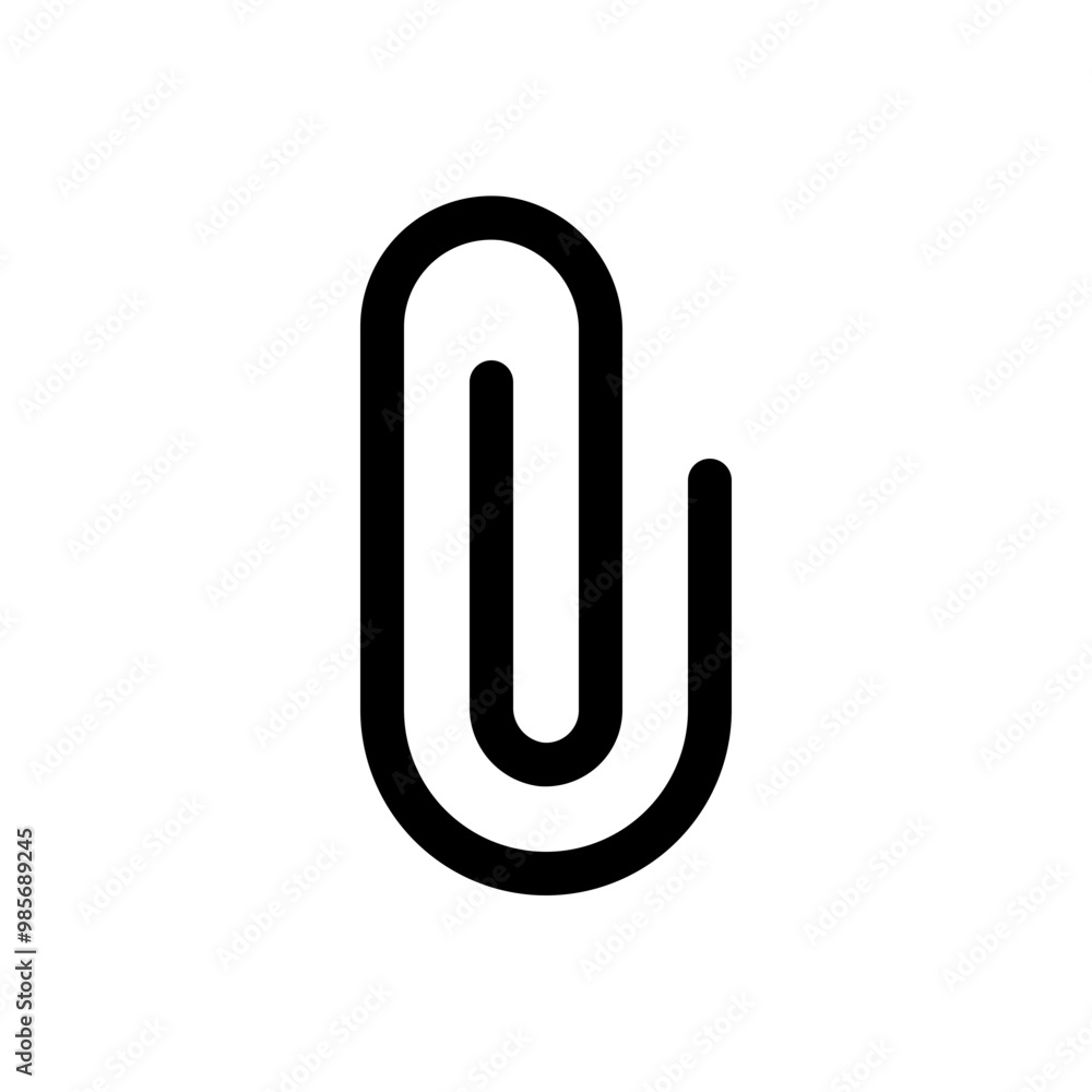 Paperclip icon vector. Paperclip illustration sign. Clip symbol or logo. Color editable Paperclip icon vector. Paperclip illustration sign. Clip symbol or logo. Color editable