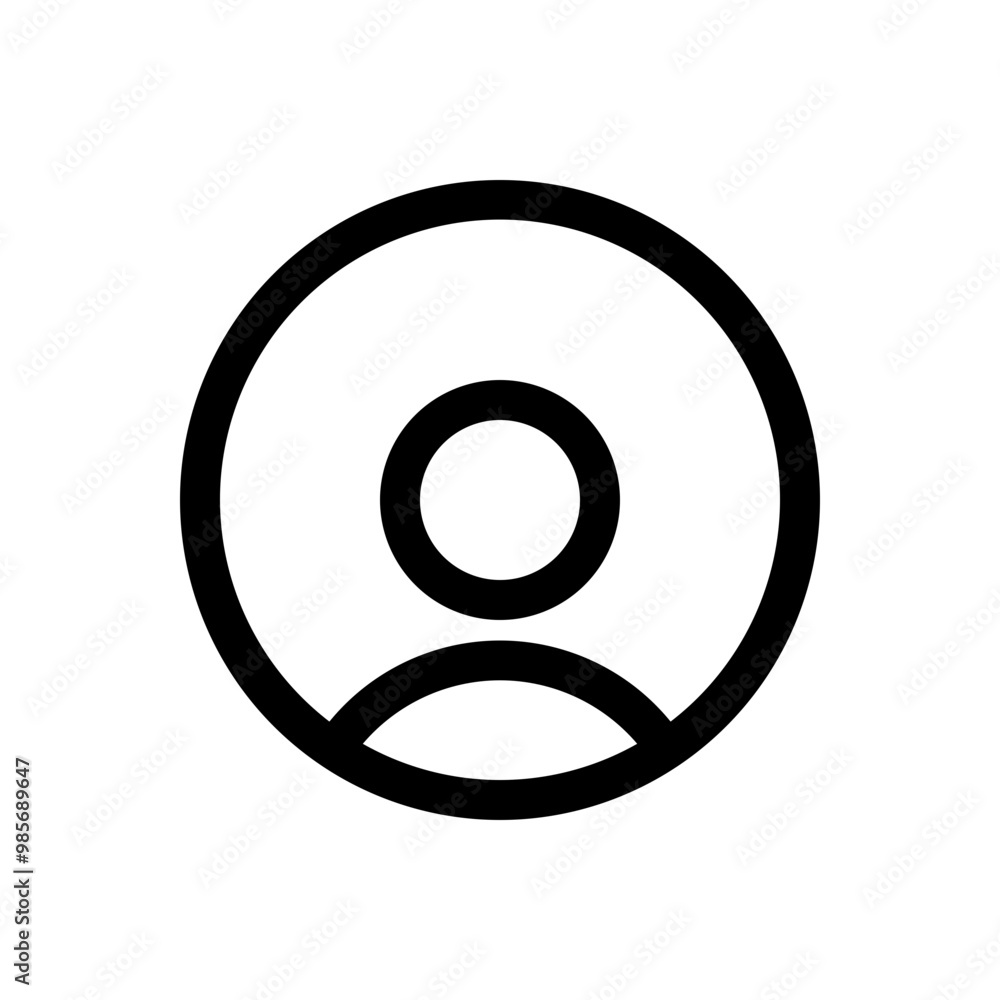 User profile icon. vector avatar person icon for user profile and login button. Color editable User profile icon. vector avatar person icon for user profile and login button. Color editable