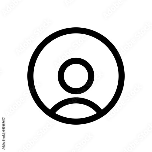 User profile icon. vector avatar person icon for user profile and login button. Color editable