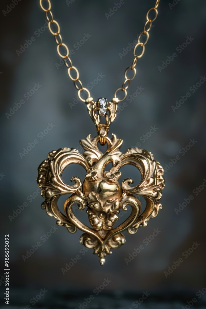 Gold Heart Pendant.
