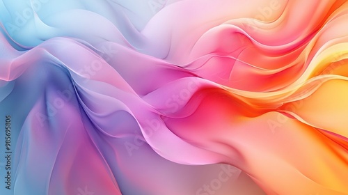 Abstract Swirling Colors in a Dreamlike Design