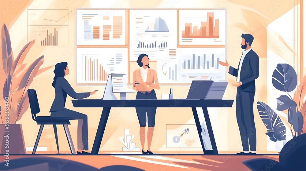 Business Meeting Presentation with Charts and Graphs Business Meeting Presentation with Charts and Graphs
