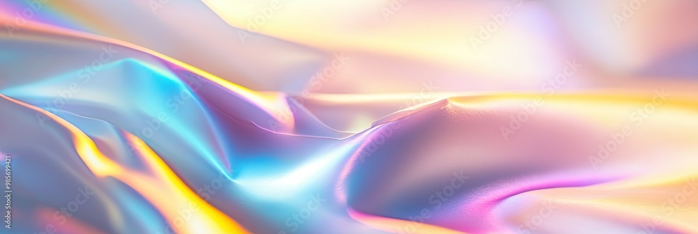 Naklejka premium Holographic paper texture with rainbow reflections and abstract light play
