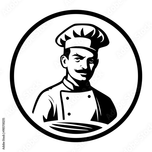 Chef cook, logo vector illustration