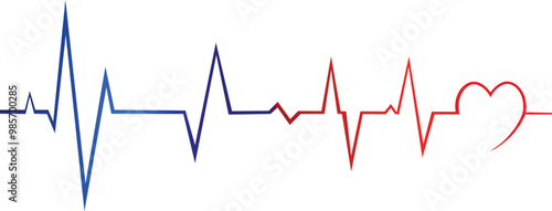 Heart Beat Art Vector illustrator