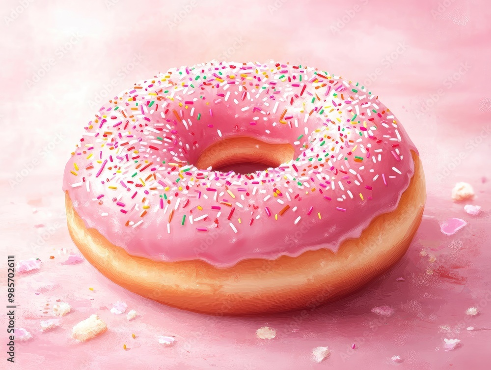 donut with sprinkles donut with sprinkles