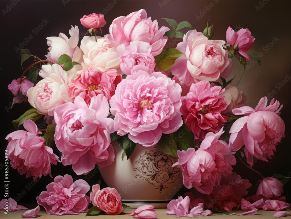 Generous l fresh flowers on wooden background, various flowers, place for text, closeup Generous l fresh flowers on wooden background, various flowers, place for text, closeup