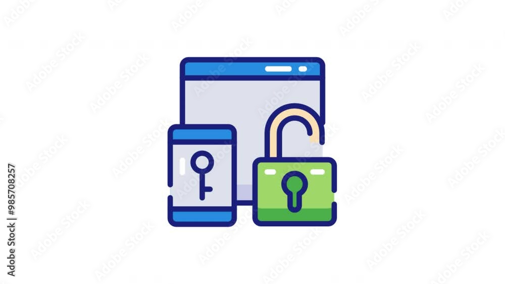 Smartphone and Lock Representing Two-Factor Authentication Smartphone and Lock Representing Two-Factor Authentication