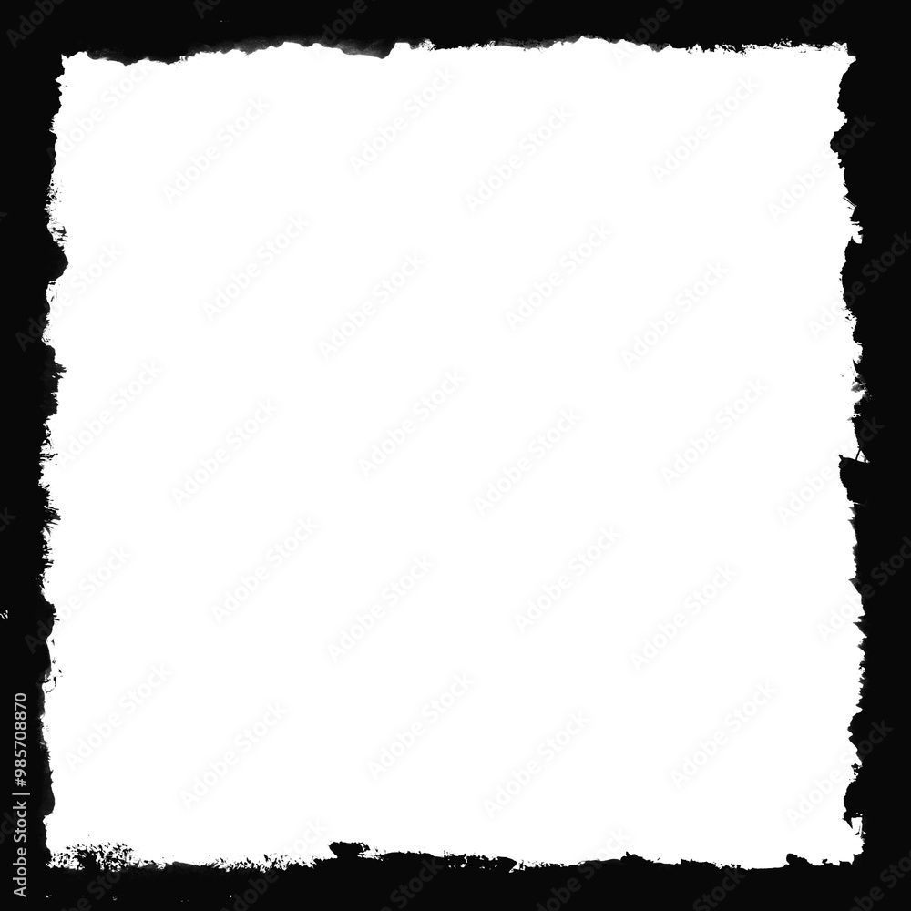 Obraz premium Expressive Brush Stroke Grunge Frame for Creative Projects