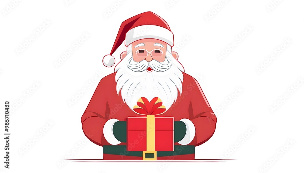 Fototapeta premium Santa Claus Holding a Gift