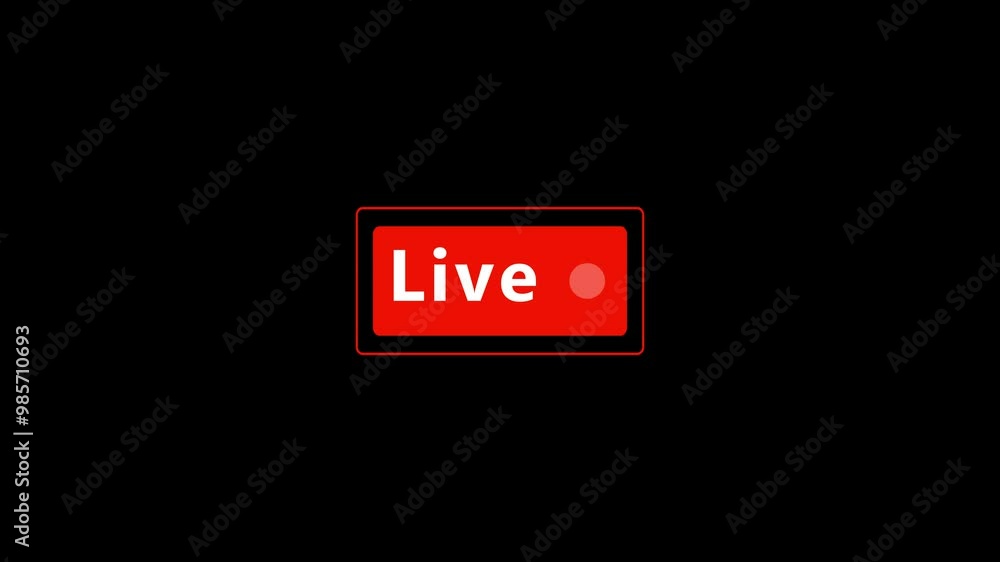live on icon animation. video recording live animation with alpha channel. 4k videos live on icon animation. video recording live animation with alpha channel. 4k videos