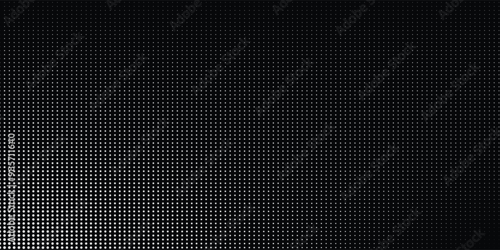Obraz premium Halftone gradient vector background. From light to dark dots